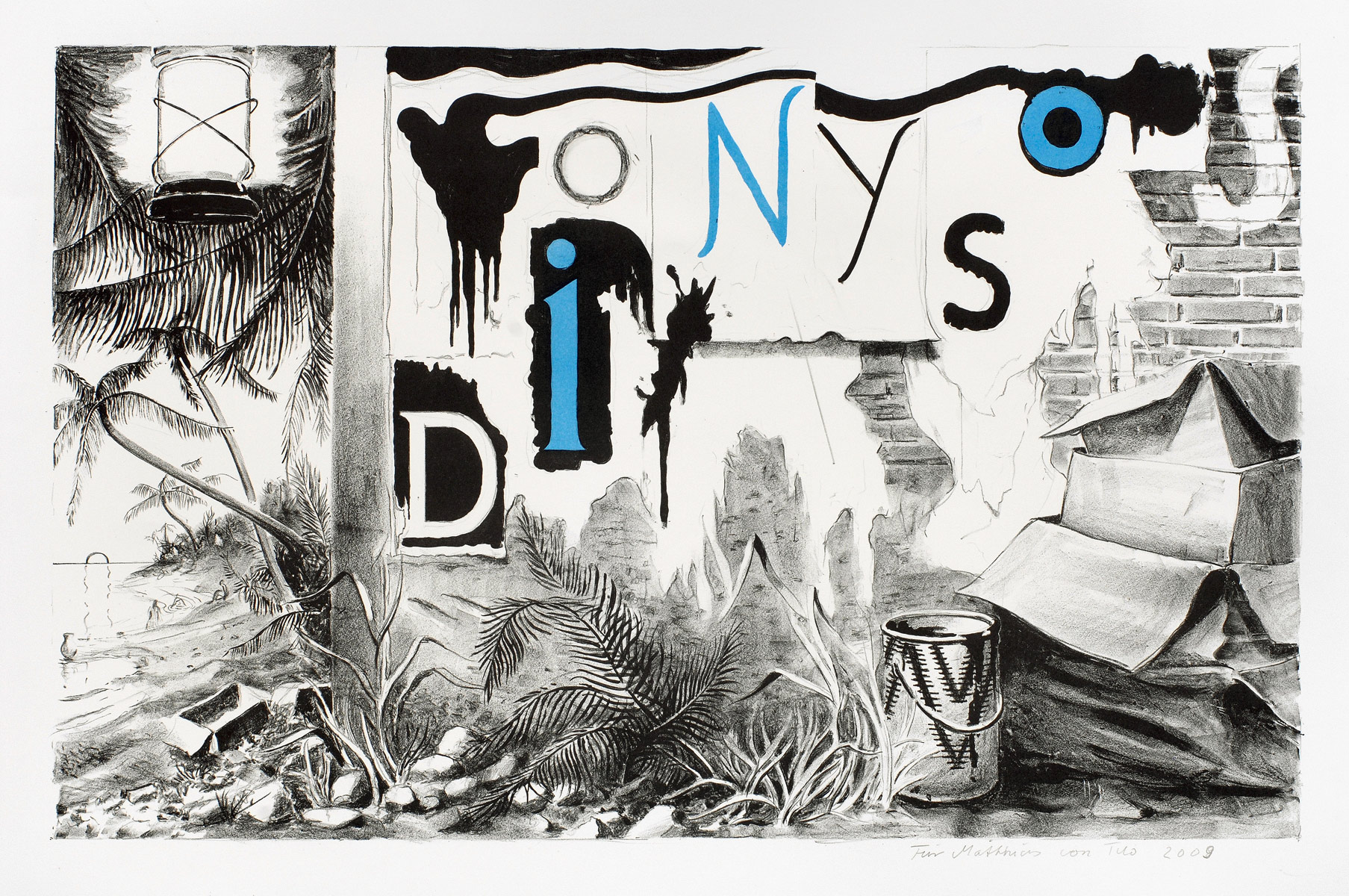 Dionysos, 2009<br>56x90cm<br>Lithographic print