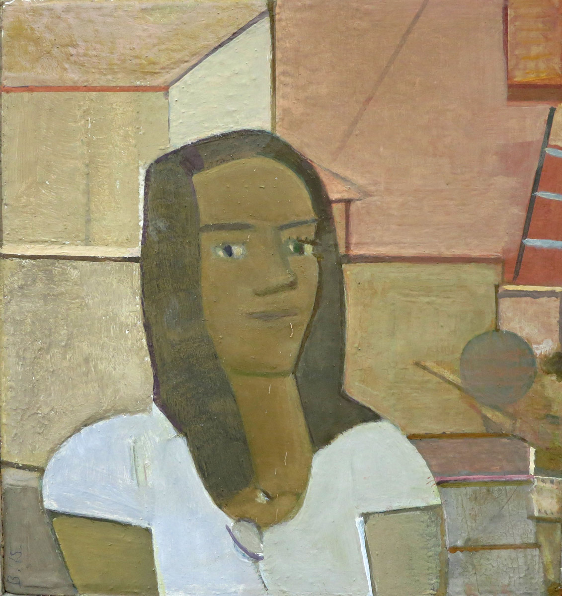 Maria, 2015<br>49x47cm<br>mixed media on wood