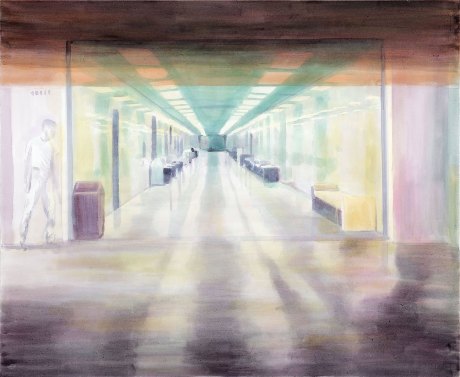 Hallway II, 2010<br>190x230cm<br>Aquacrylic on canvas