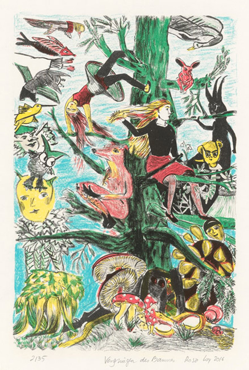 A Tree's Pleasure, 2016<br>two colour lithographic print<br>40x27,5 cm
