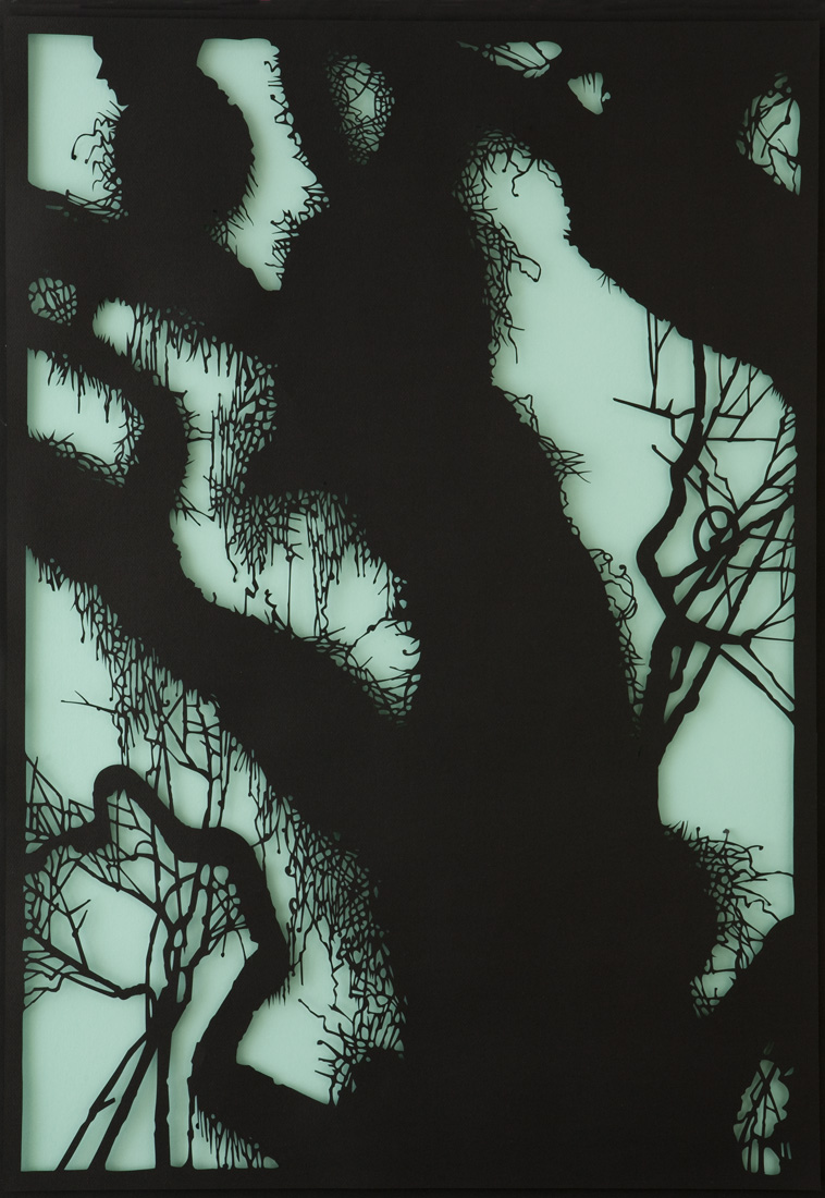 Twilight, 2016<br>paper cut<br>100x70cm