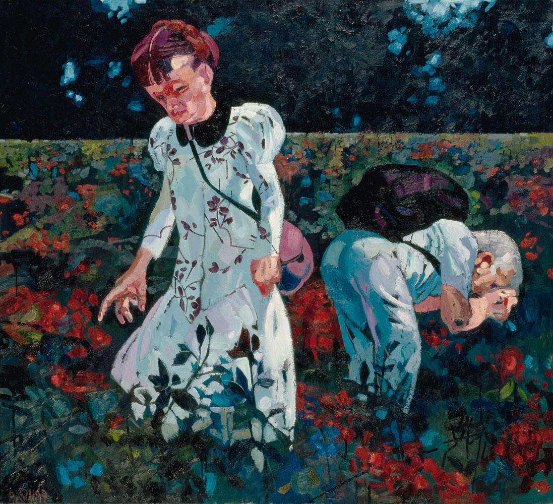 Rosengarten 2, 1997<br>oil on canvas<br>180x200cm