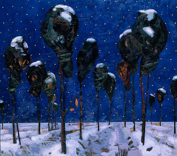 Rosengarten 6, 1997<br>oil on canvas<br>180x200cm