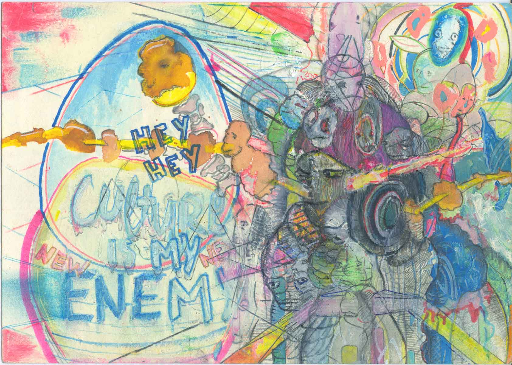 Family Business 08, 2013<br>14,5x20cm<br>mixed media on paper